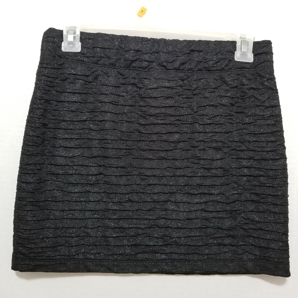 Nollie skirt Medium glittery metallic weave textured elastic pull on waist lined - Picture 2 of 13